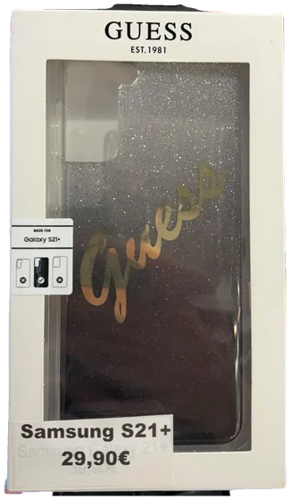 Guess Galaxy S21+ Hülle – Glitter · Schwarz Verlauf