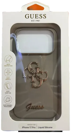Guess Liquid Silicone Grau – Guess Hülle für iPhone